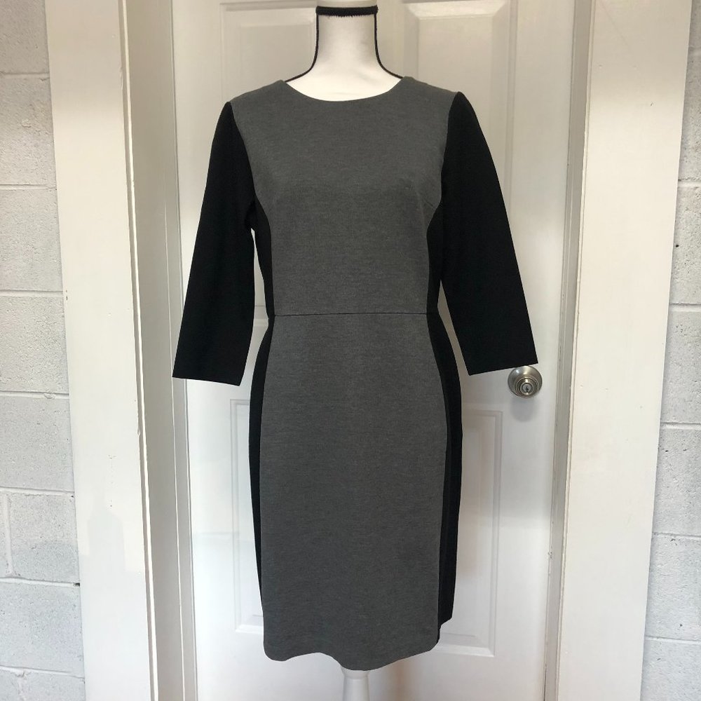 Talbots NWT Black Gray Colorblock Career Dress